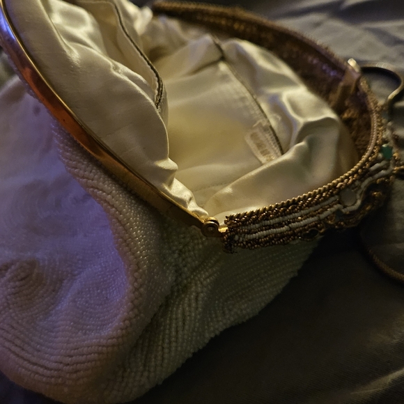 Lady's Vintage 1930's by Whiting&Davis Beaded Point de Beauvais Embroidered - Picture 7 of 8